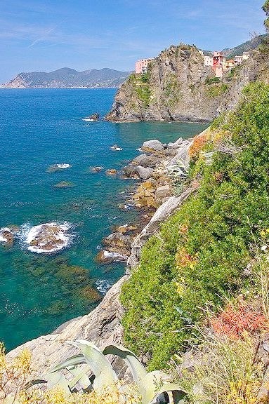 The Cinque Terre Coastline near Manarola, Italy
