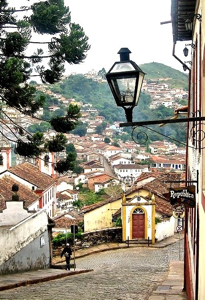 Rua dos Paulistas in Ouro Preto, Minas Gerais, Brazil