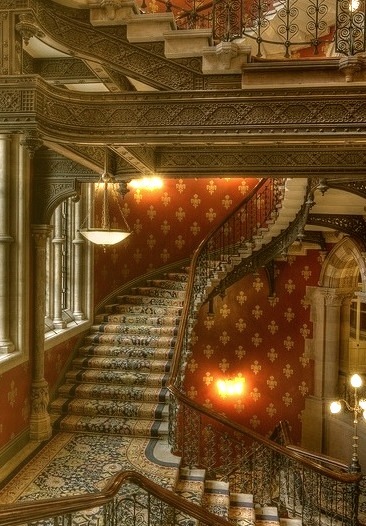 Stairway, St. Pancras Hotel, London, England