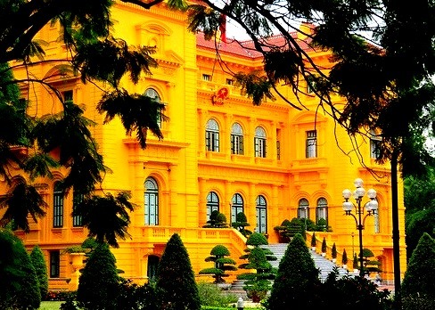 French Colonial Palace in Hanoi, Vietnam