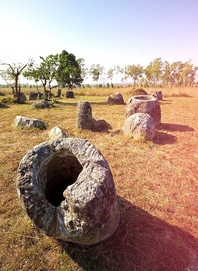 The Plain of Jars, a megalithic archaeological landscape on Xieng Khouang plateau, Laos