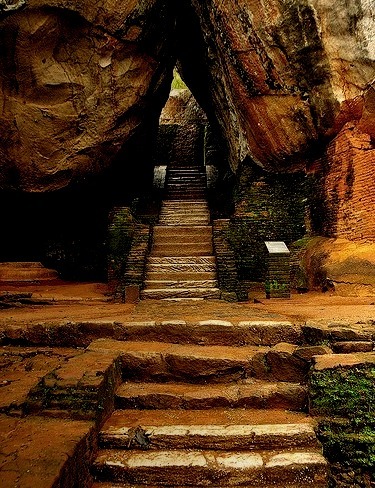 Stairway to Sigiriya Rock / Sri Lanka