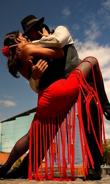 Tango in the streets of Buenos Aires, Argentina.