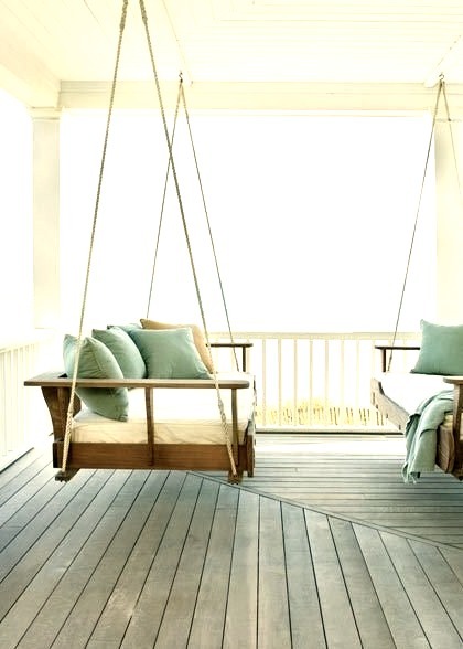 Double Porch Swings, Beach Cottage, South Carolina