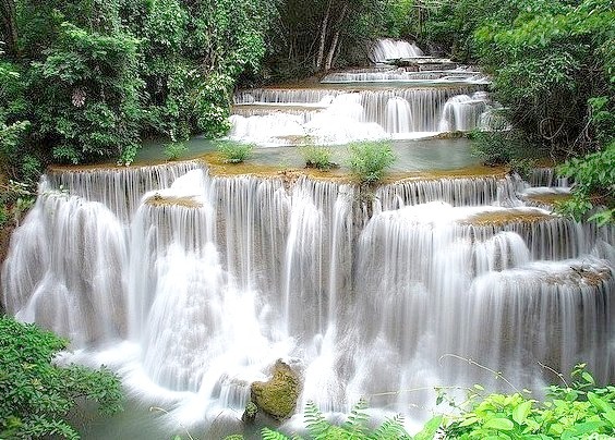 by ouantk on Flickr.Huai Mae Khamin waterfall in Kanchanaburi Province, Thailand.