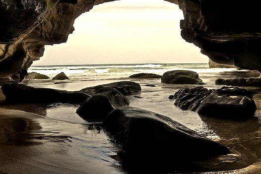 by Stevpas68 on Flickr.Sea Cave on Ghosties Beach, Munmorah State Conservation Area, Australia.