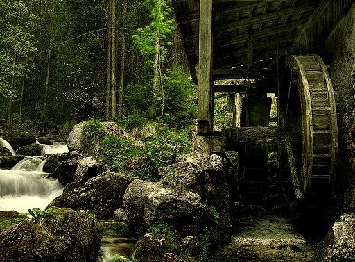 by H!ghTower on Flickr.Old Mill at Golling Waterfalls near Salzburg, Austria.