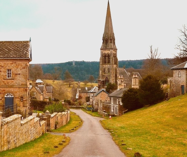 Edensor Village, Derbyshire, England