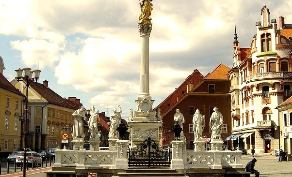 Glavni trg Square in Maribor, Slovenia