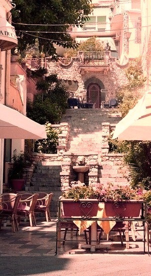 Stairway, Taormina, Sicily, Italy